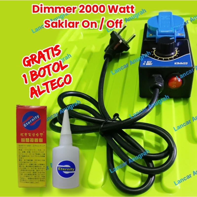 Jual DIMMER 2000 WATT AC DIMMER PENGATUR KECEPATAN MESIN GERINDA DLL