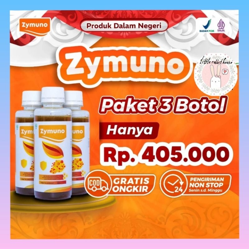 Jual Ready Medan Paket 3 Botol Zymuno Garansi Original Vitamin Madu