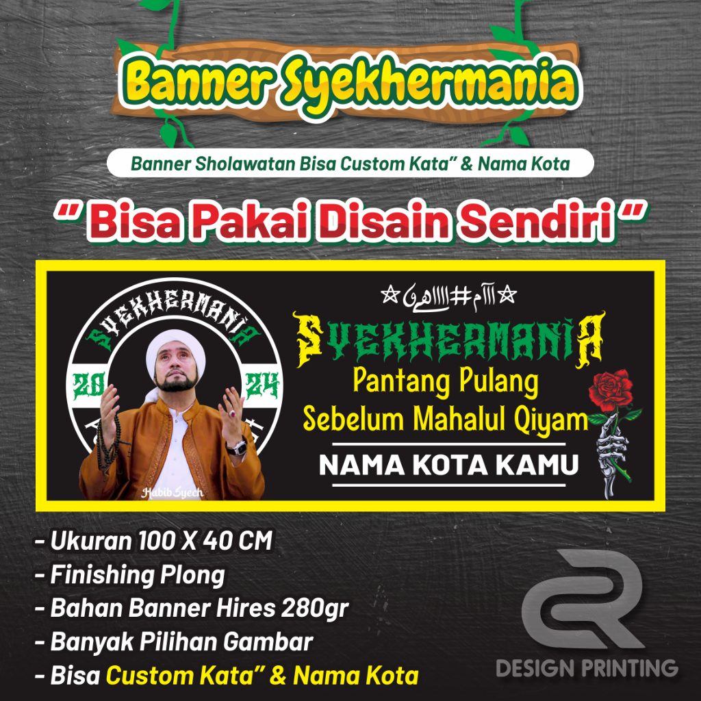 Jual Banner Syekhermania ( 100 X 40 ) // Az Zahir Mania | Shopee Indonesia