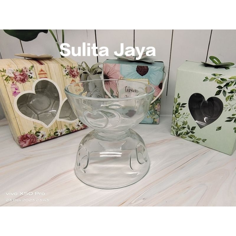 isi 12 pcs souvenir pernikahan mangkok motif apel kemasan box motif