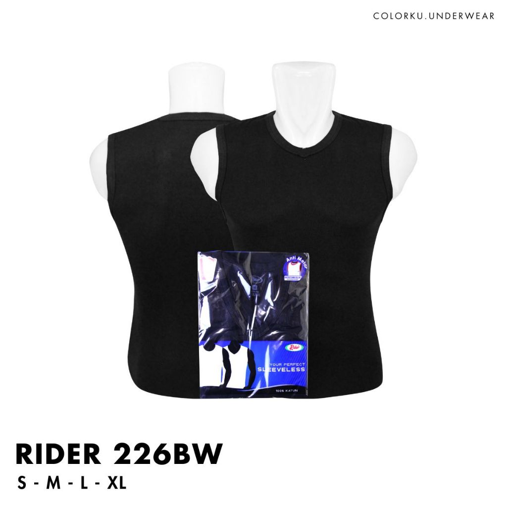 Jual Kaos Thanktop/Sleeveless Rider V-Neck Hitam R 226 BW ISI-1 PCS ...