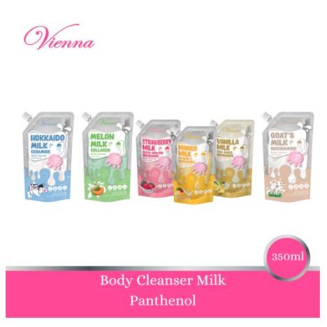 VIENNA MILK BODY CLEANSER 350ML REFFIL - SABUN MANDI SUSU VIENNA