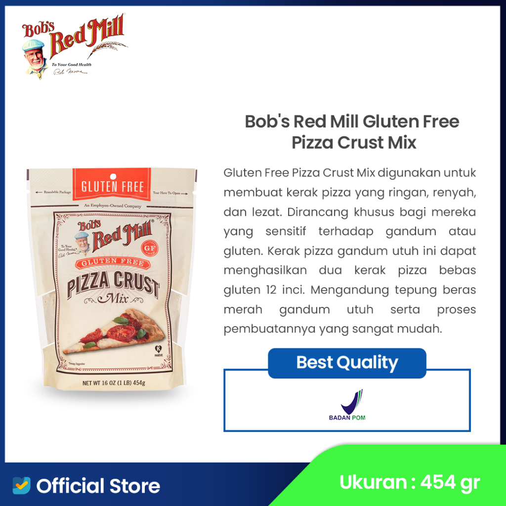 Jual Bob’s Red Mill Gluten Free Pizza Crust Mix 454g (Tepung Premix ...