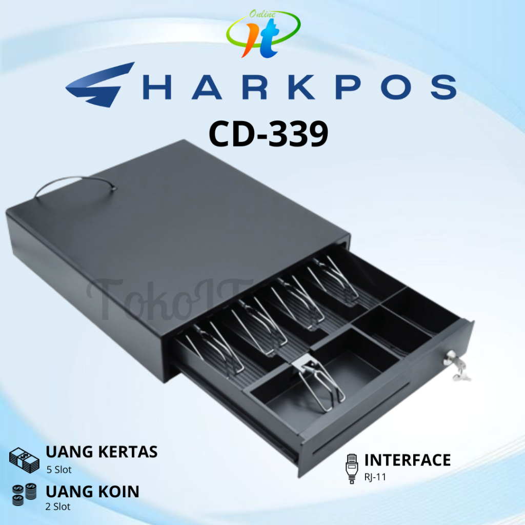 Jual Cash Drawer Mini Sharkpos Cd339 Box Laci Uang Kasir Kecil Cd 339