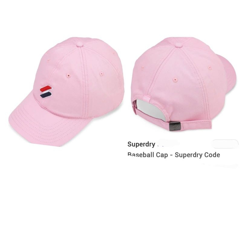 ◆Superdry◆ Pigment Vintage Two-tone Logo Ball Cap Pink superdry Women's Graphic Baseball Cap Beret, Antique Peach
