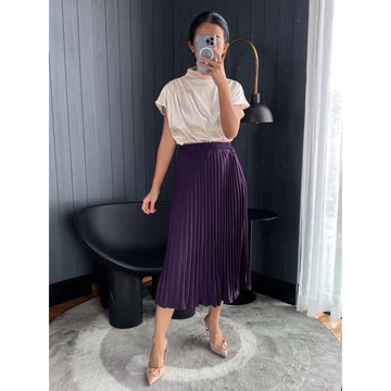 Rok Plisket Midi Rok 7 8 Plisket Premium Pleated Skirt Rok Plisket Tanggung