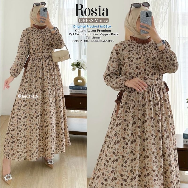 Jual DRESS CANTIK ELEGAN PREMIUM ROSIA DRESS Original Product By MOELA