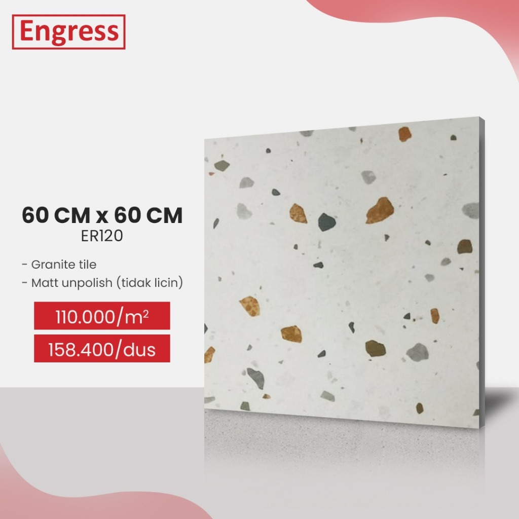 Jual Granite Tile Lantai 60x60 Matt Unpolish Rustic Motif Engress ER120 ...