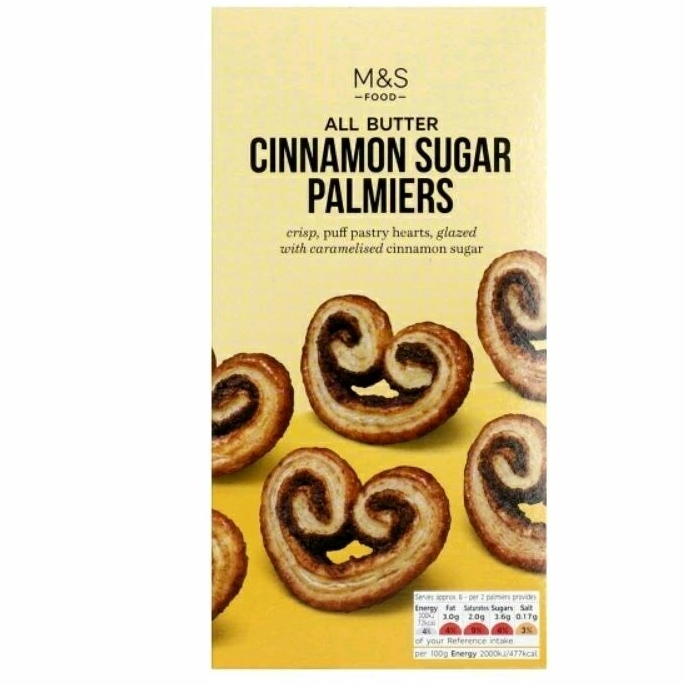 Jual MARKS & SPENCER M&S FOOD All Butter Cinnamon Sugar Palmiers 100g