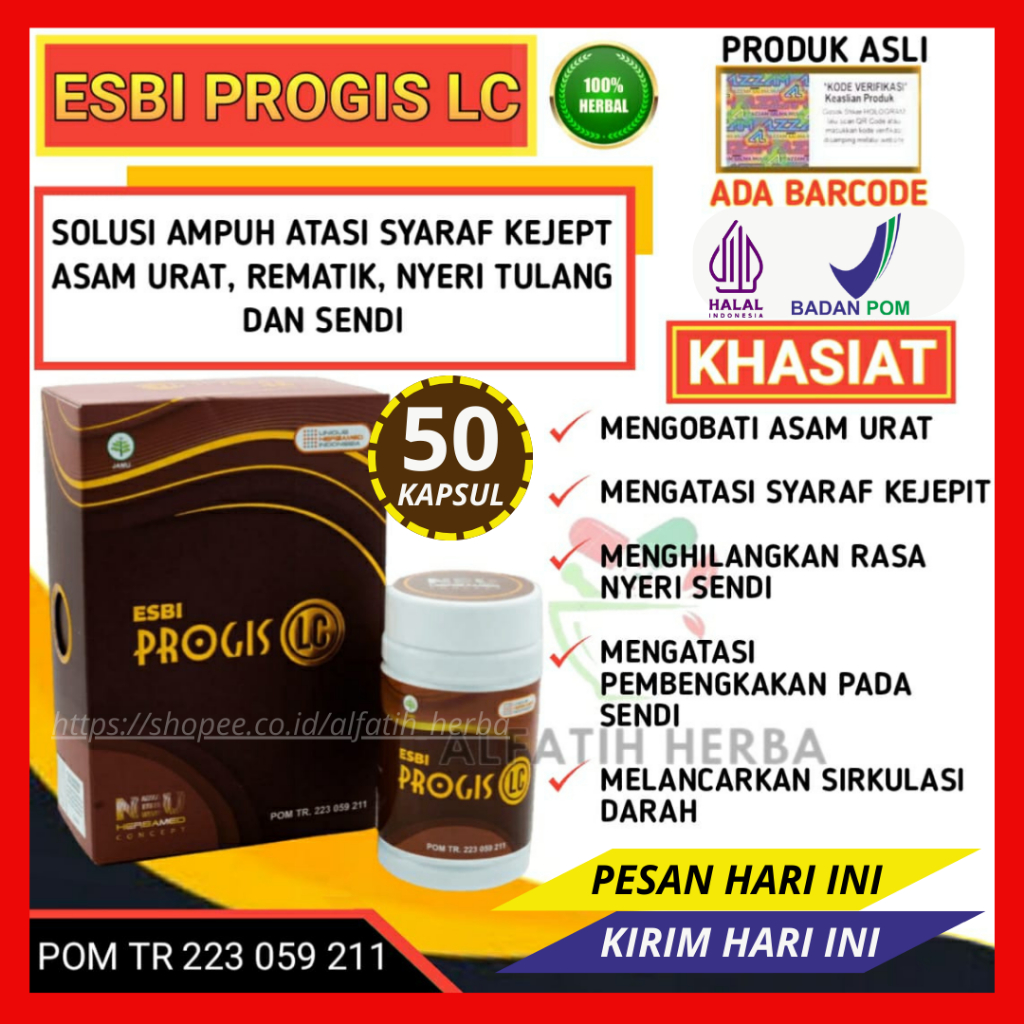 Jual Kapsul Esbi Progis Lc Herbamed Obat Sakit Pinggang Saraf Kejepit