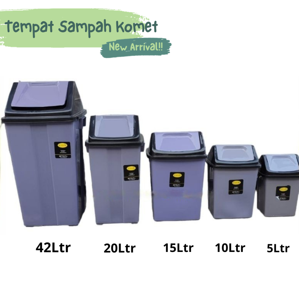 Jual Tempat Sampah Komet Star Tong Sampah Tempat Sampah Tutup Goyang Keranjang Sampah Tutup 4850