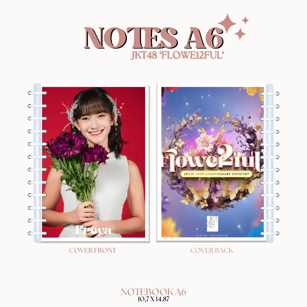 Jual A6 NOTES JKT48 FLOWE12FUL (ISI 40 HVS + COVER LAMINASI 2 SISI) BUKU  NOTE NOTEBOOK JPOP IDOL UNOFFICIAL ADEL ALYA AMANDA ANINDYA ASHEL CALLIE  CATHY CHELSEA CHIKA CHIRSTY CYNTHIA DAISY DANELLA