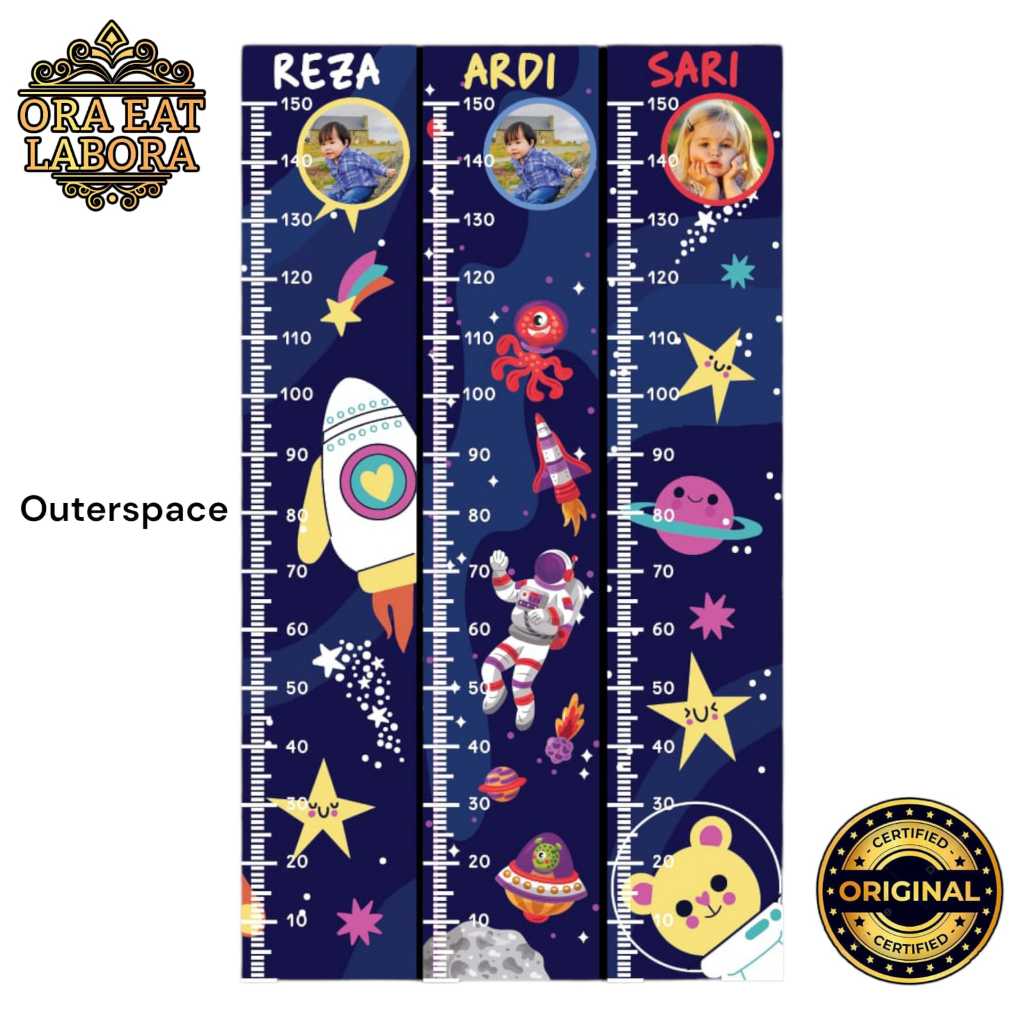 Jual Outerspace Growth Chart Custom FREE Tulis Nama + Cetak Foto Alat ...