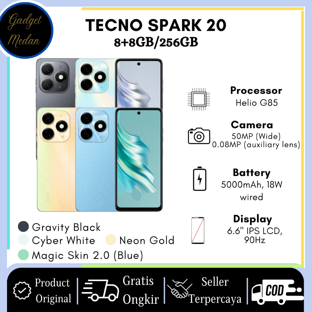 Jual Tecno Spark Ram Gb Gb Bergaransi Resmi Shopee Indonesia