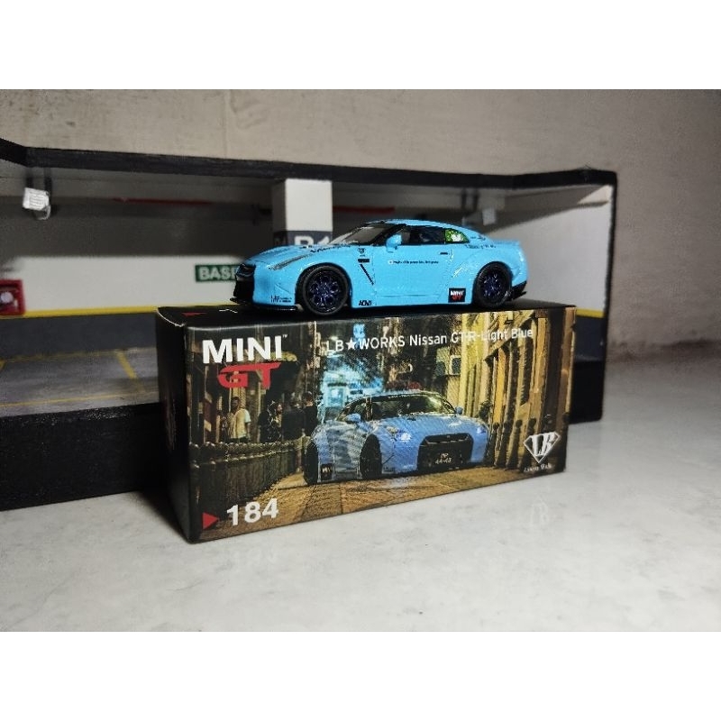 Jual Mini GT R35 Lb Works Nissan GTR Light Blue No.184 | Shopee