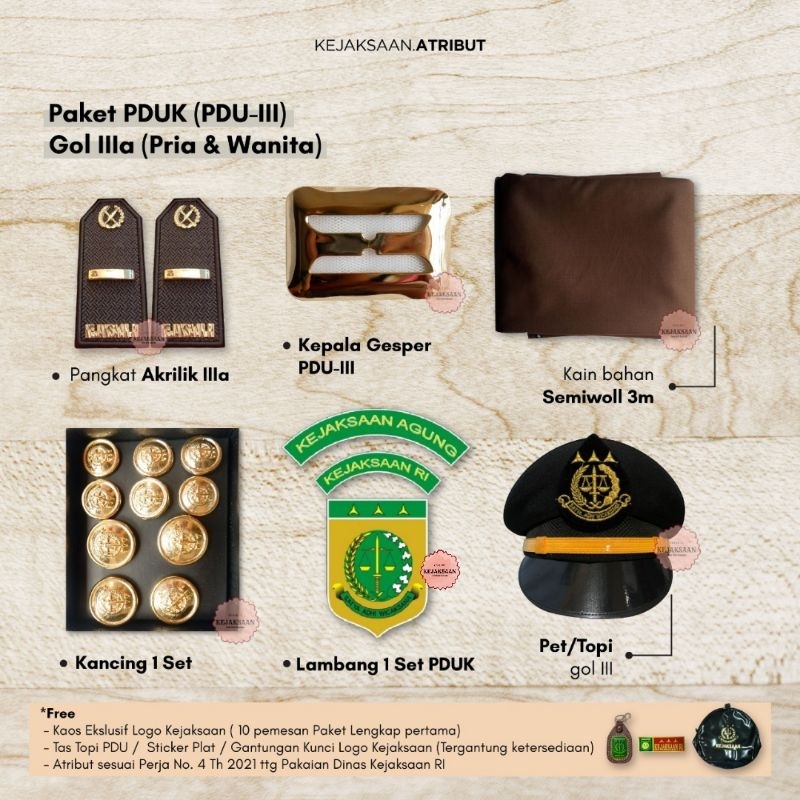 Jual PAKET PDUK / PDUB Pisah (Pakaian Dinas Upacara CPNS Kejaksaan ...