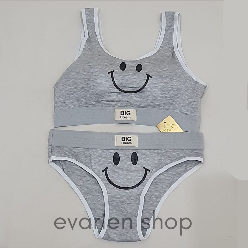 Jual EVARIEN - Setelan Underwear Cute Smiley Face Smile - Set Pakaian ...