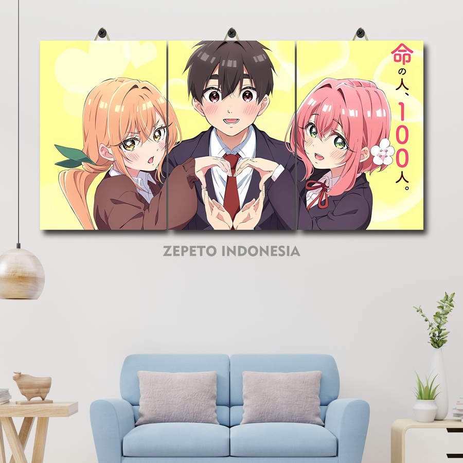 Jual Poster Ruangan Jumbo Waifu Anime 100 Nin No Kanojo 60X30 Multi ...
