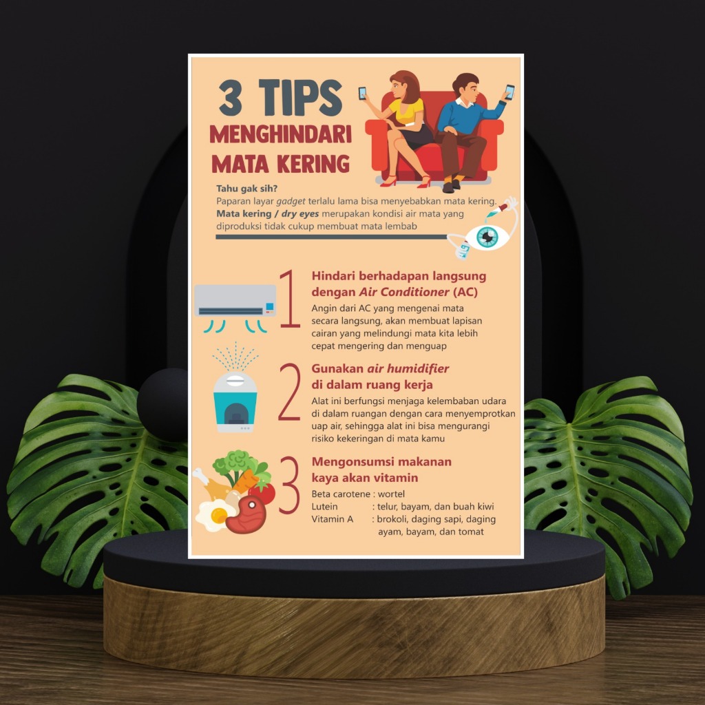 Jual Poster Kesehatan 3 Tips Menghindari Mata Kering | Shopee Indonesia