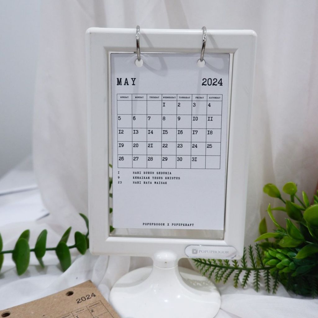 Jual Kalender Aestetic 2024 Kalender Maja Kalender minimalis Alat tulis 