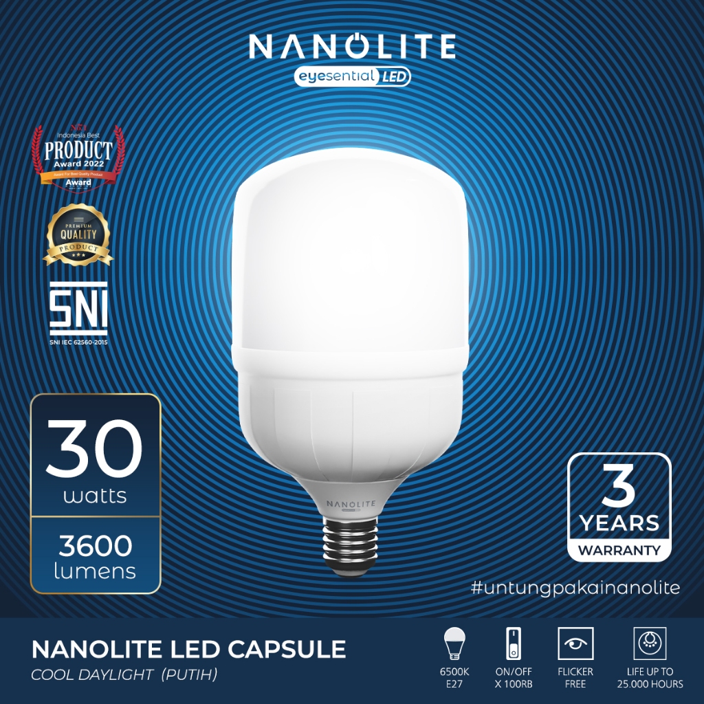Product image Nanolite Lampu LED Capsule 30W 6500K Putih