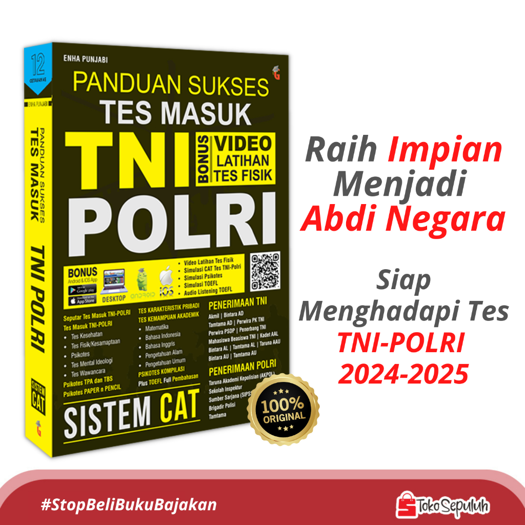 Jual BUKU TNI POLRI - BUKU PSIKOTES TNI POLRI - PANDUAN SUKSES TES ...