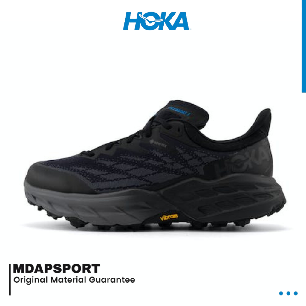 Jual Hoka Speedgoat 5 GTX Mens Trail Running Shoes - Black/Black ...