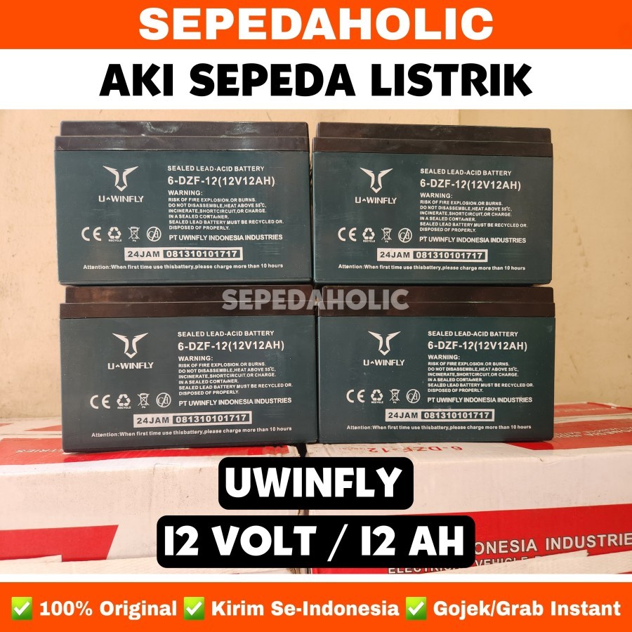 Jual Aki Kering Sepeda Motor Listrik Uwinfly Volt Ah Baterai