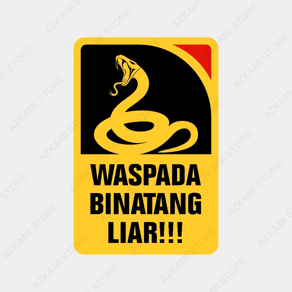 Jual Rambu waspada binatang liar ukuran 20cm x 30cm plat alumunium ...