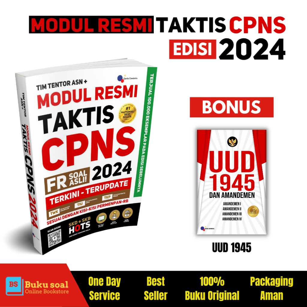 Jual BUKU MODUL RESMI TAKTIS CPNS 2024 FR SOAL ASLI TERKINI - TERUPDATE