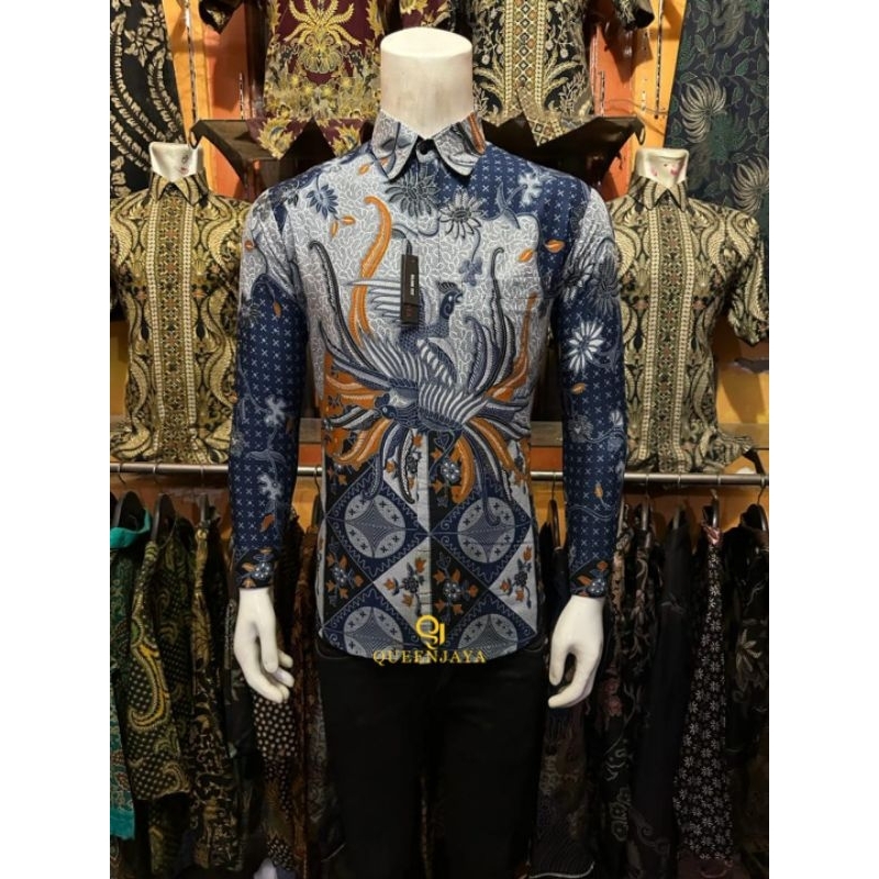Jual Baju Batik Pria Lengan Panjang Modern Slimfit Style | Shopee Indonesia
