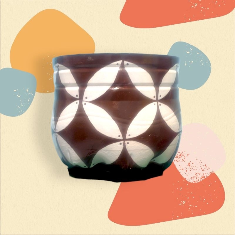 Jual Pot Bunga/Tanaman Motif Batik Dari Galon Bekas Le Minerale ...