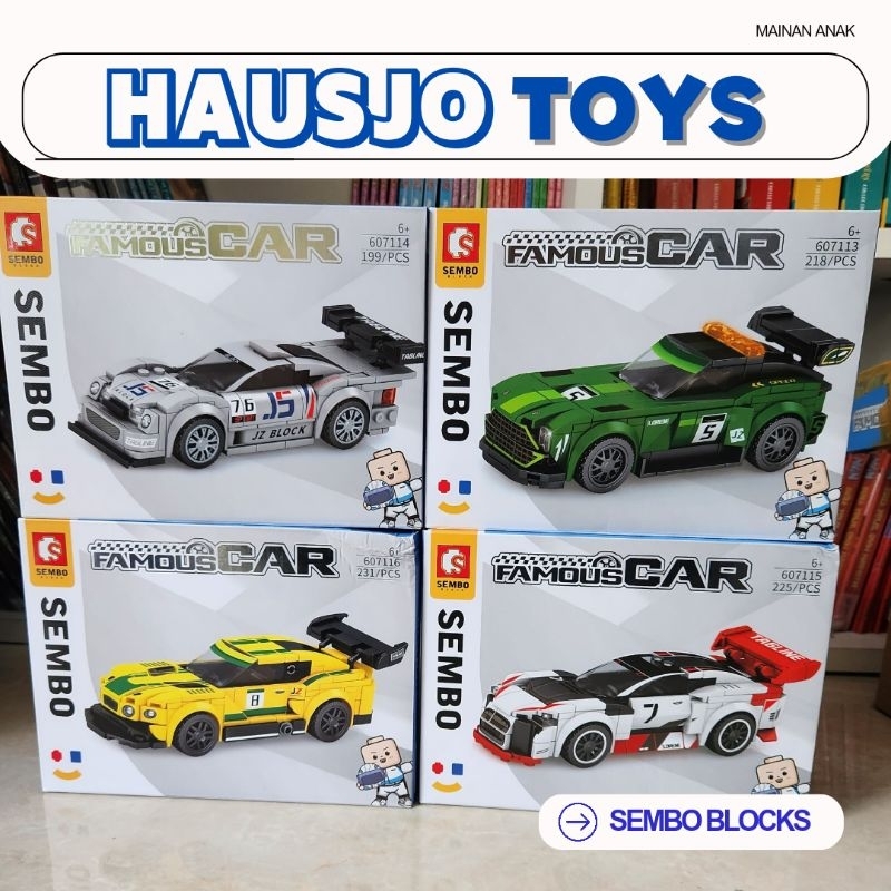 Jual Sembo Block Famous Car Collection Building Block Bricks Mainan ...