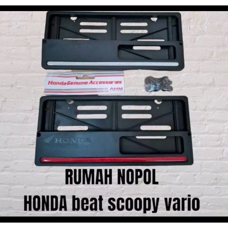 Jual Dudukan Rumah Nopol Plat Nomor Honda Beat Scoopy Vario Fi Esp Set Depan