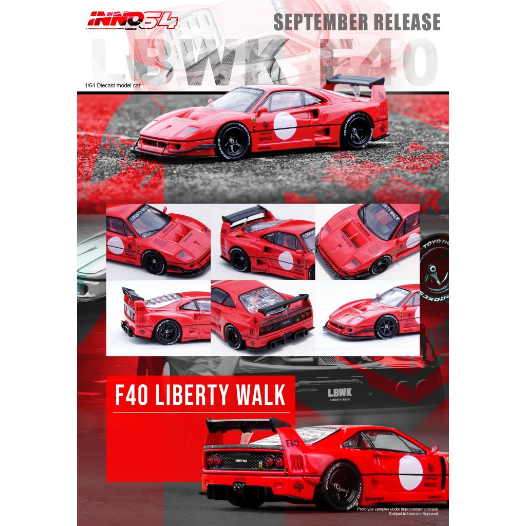 Jual INNO64 Inno Ferrari F40 LBWK Red | Shopee Indonesia
