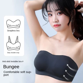 Women Invisible Bra Strapless Bralette 1/2 Cup Push Up Women's Underwear Female Seamless Party Wedding Bras Sexy Lingerie - Bra Tak Terlihat Wanita Bralette Tanpa Tali 1/2 Cangkir Pakaian Dalam Wanita Push Up Bra Pesta Mulus Wanita Lingerie Seksi