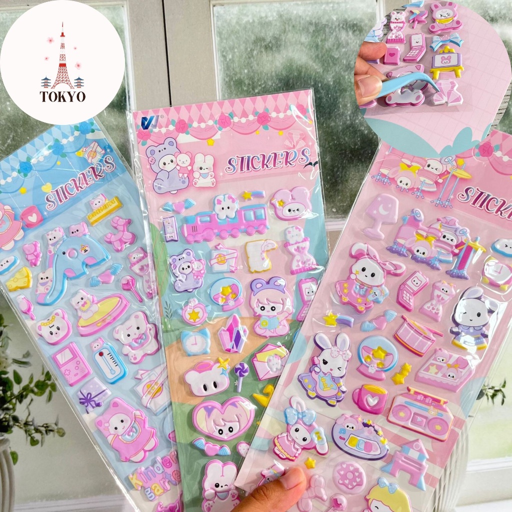 Jual Sticker Timbul 3D Kelinci WX-MA Model Rabbit Bunny Scrapbook ...