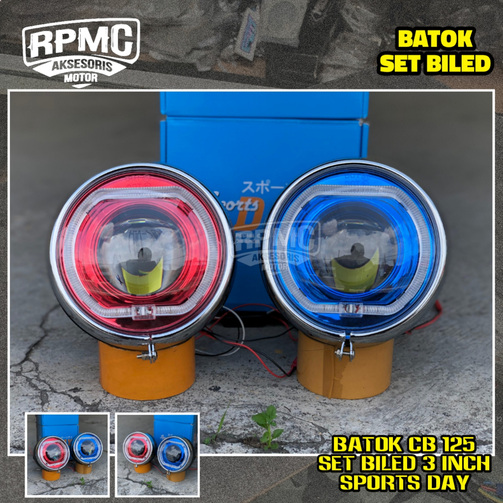 Jual LAMPU DEPAN BILED 3 INCH SET BATOK CB 125 IMPORT SPORTS DAY DAN 2 ...