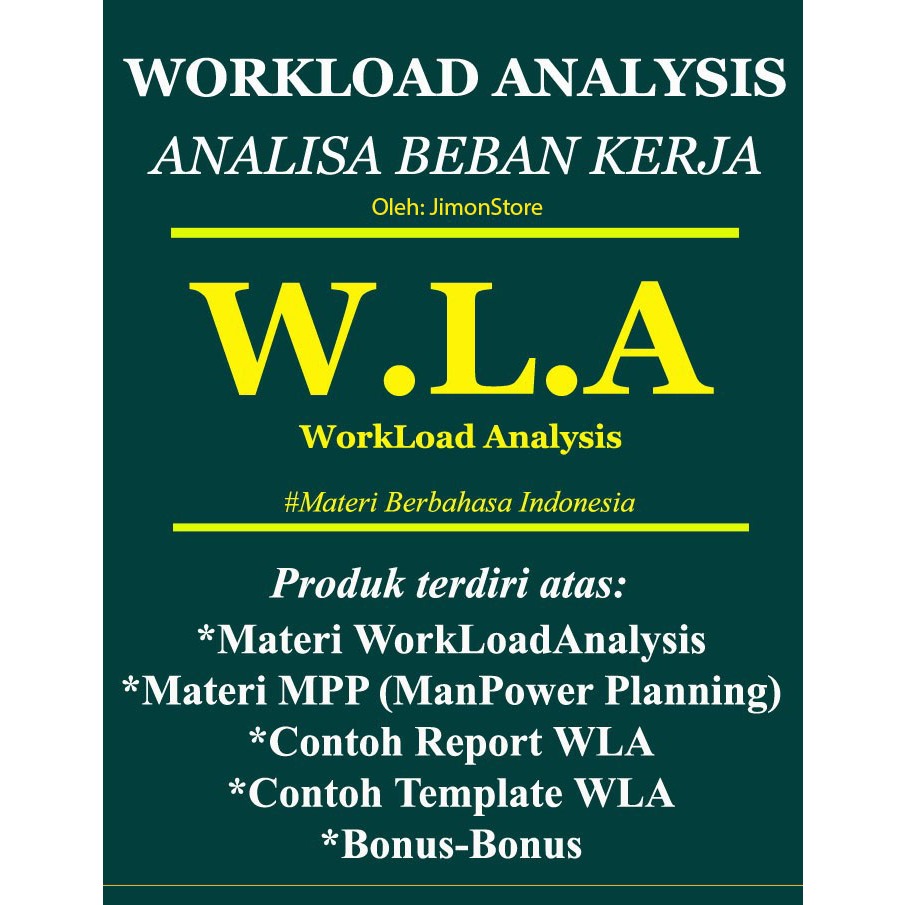 Jual Workload Analysis (Analisa Beban Kerja) | Shopee Indonesia