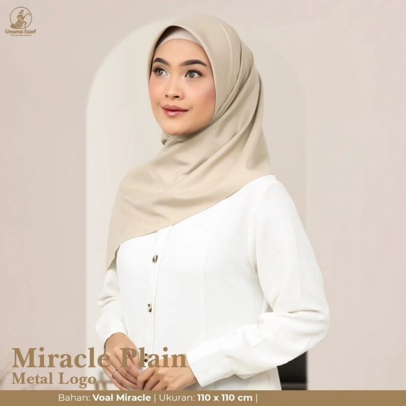 Jual Jilbab Segiempat Umama Miracle Plain Standar Uk 110 x 110cm ...