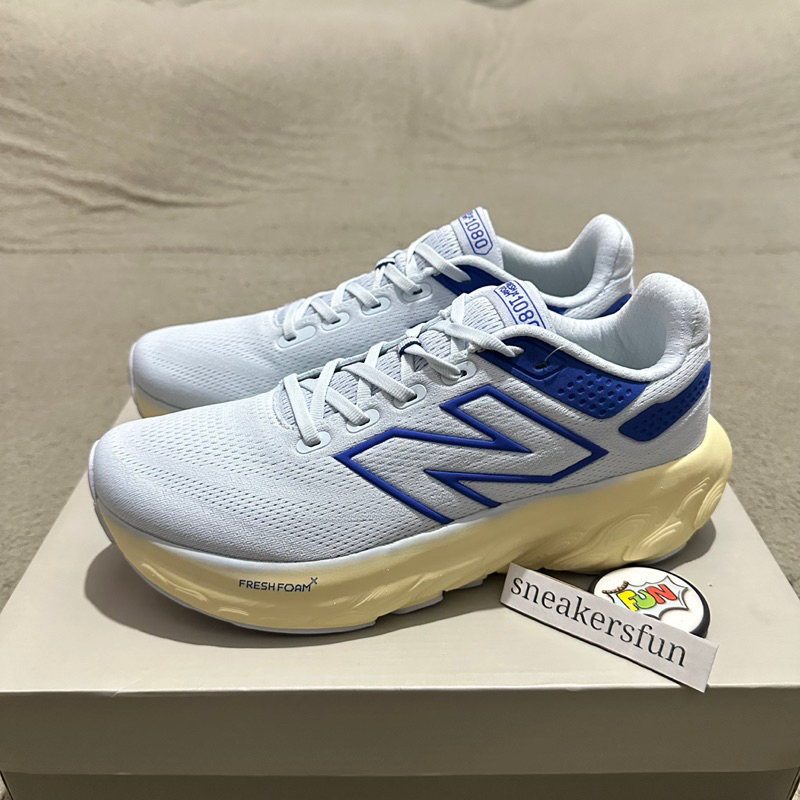 Jual NEW BALANCE FRESH FOAM 1080 V13 WHITE BLUE PREMIUM ORIGINAL Shopee Indonesia