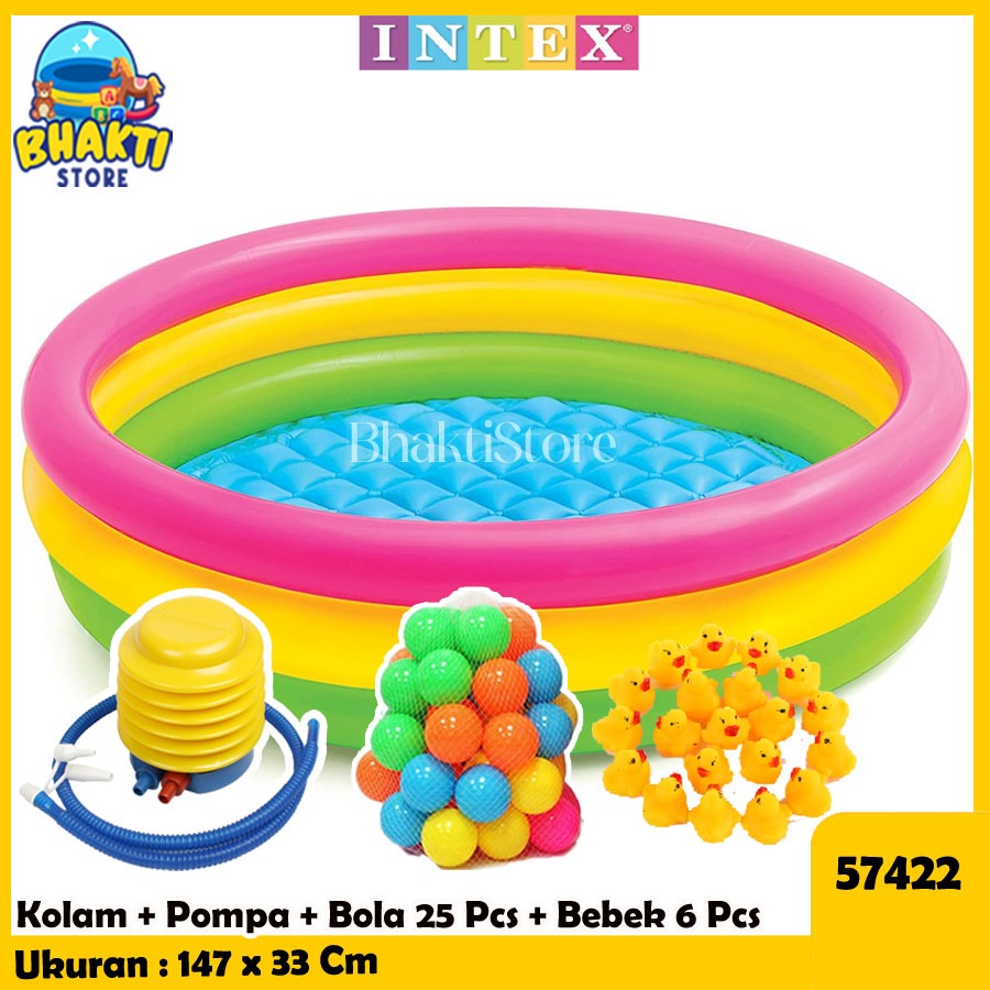 Jual Intex Kolam Renang Anak INTEX Mandi Bola Renang Jumbo Pelangi 147 ...