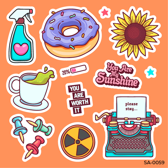 Jual Sticker Tempel Sticker Sheet Sticker Unik Sticker Tempel Sticker 