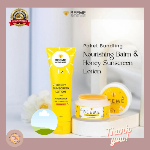 Jual Paket Beeme Nourishing Balm+ Honey Suncreen Lotion SPF 50+++ With ...