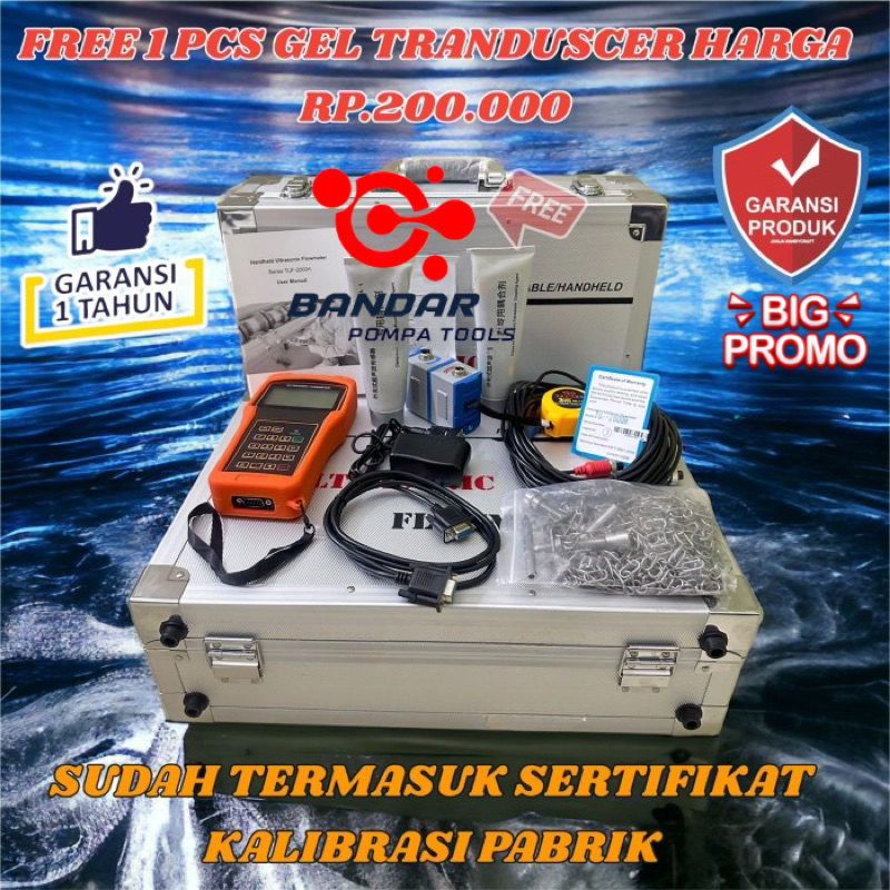 Jual Ultrasonic Flow Meter TUF2000H Liquid Water Tester 50-700mm TUF ...