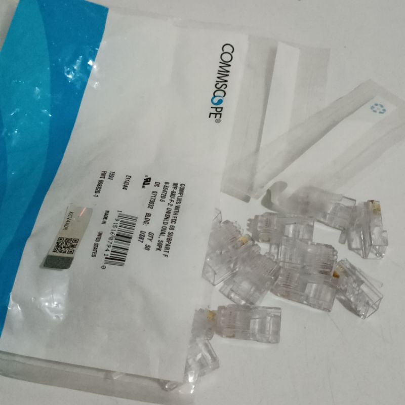 Jual RJ45 CONNECTOR AMP / LAN JACK RJ45 COMMSCOPE SATUAN ECER | Shopee ...