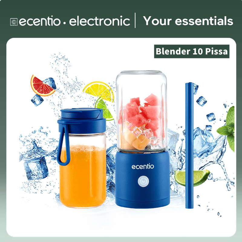 Jual Ecentio Blender Portable Juicer 10 Mata Pisau Blender Mini 380ml