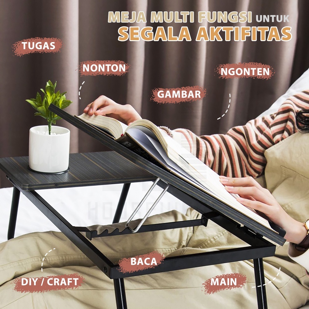 Gambar produk MEHAA Meja Laptop Lipat Foldable Desk Zoomer / Meja Belajar Serbaguna 55 x 32 x 28 cm 4