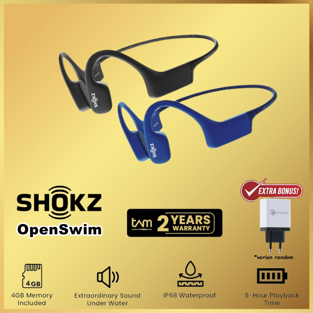 Jual Shokz OpenSwim Open Swim Bone Conduction Mp3 Swimming Headphones