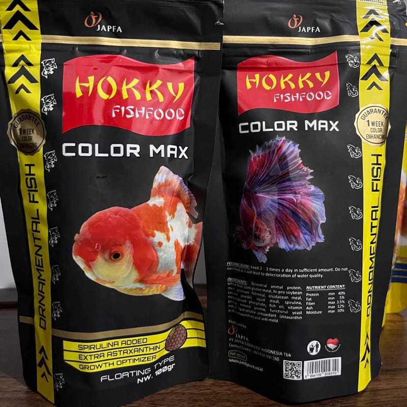 Jual HOKKY COLOUR MAX fish food 100gr makanan/pakan japfa ikan koi koki ...